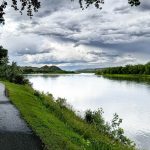 The Missouri River and the river walk in Fort Benton, MT