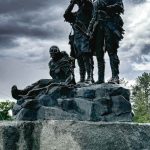 Statue along the Missouri River in Fort Benton, MT