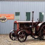 Old tractor in front of the Montana Agricultural Center